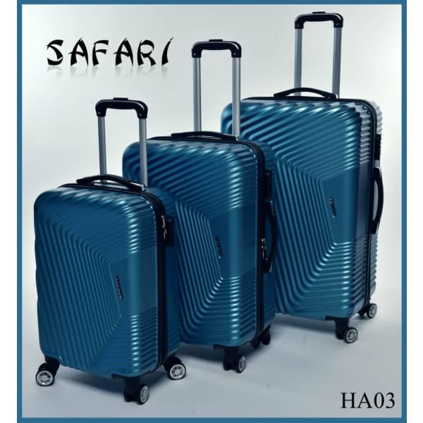 Ensemble de 3 Valises SAFARI - Bleu (HA03) Ensemble de 3 Valises SAFARI - Bleu (HA03)